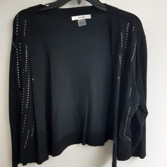 TanJay bedazzled cropped cardigan/bolero - Picture 1 of 4